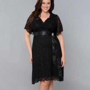 Purple Black Lace Dress